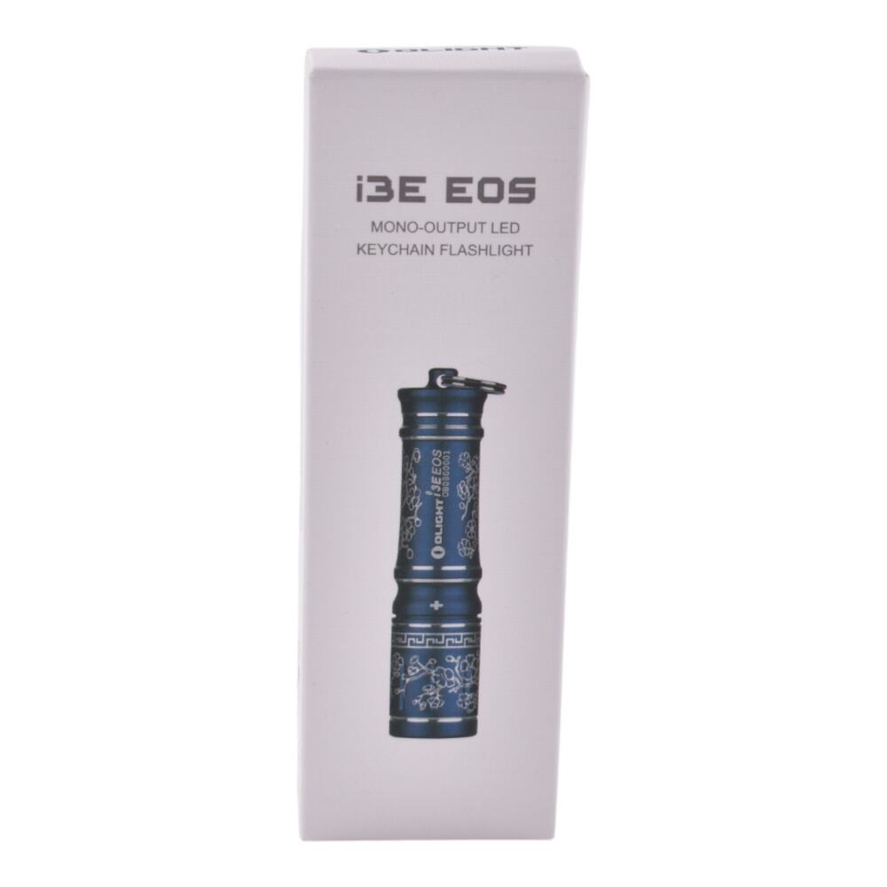 Olight i3E EOS Keychain Flashlight - New - Blue Porcelain - Box Slight Damage